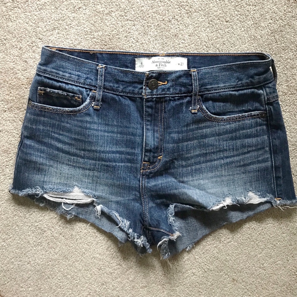 Abercrombie & Fitch High Rise Denim Shorts